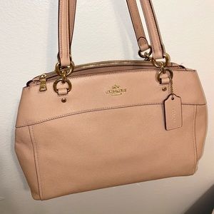 Dusty Pink Coach Crossgrain Leather Handbag